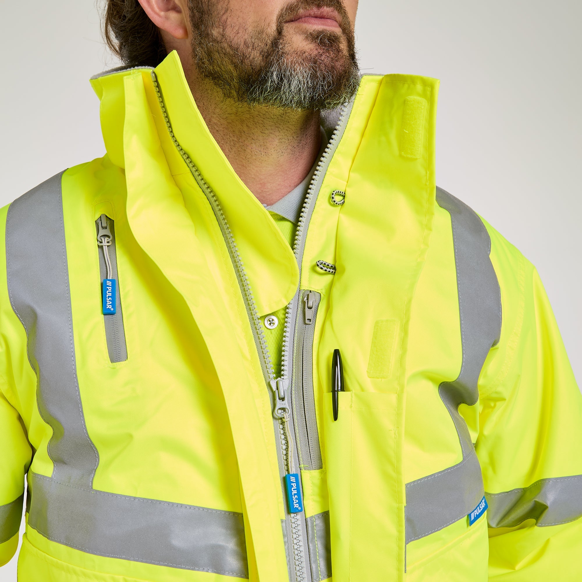 Pulsar Padded Bomber Jacket Yellow - Recycled Content