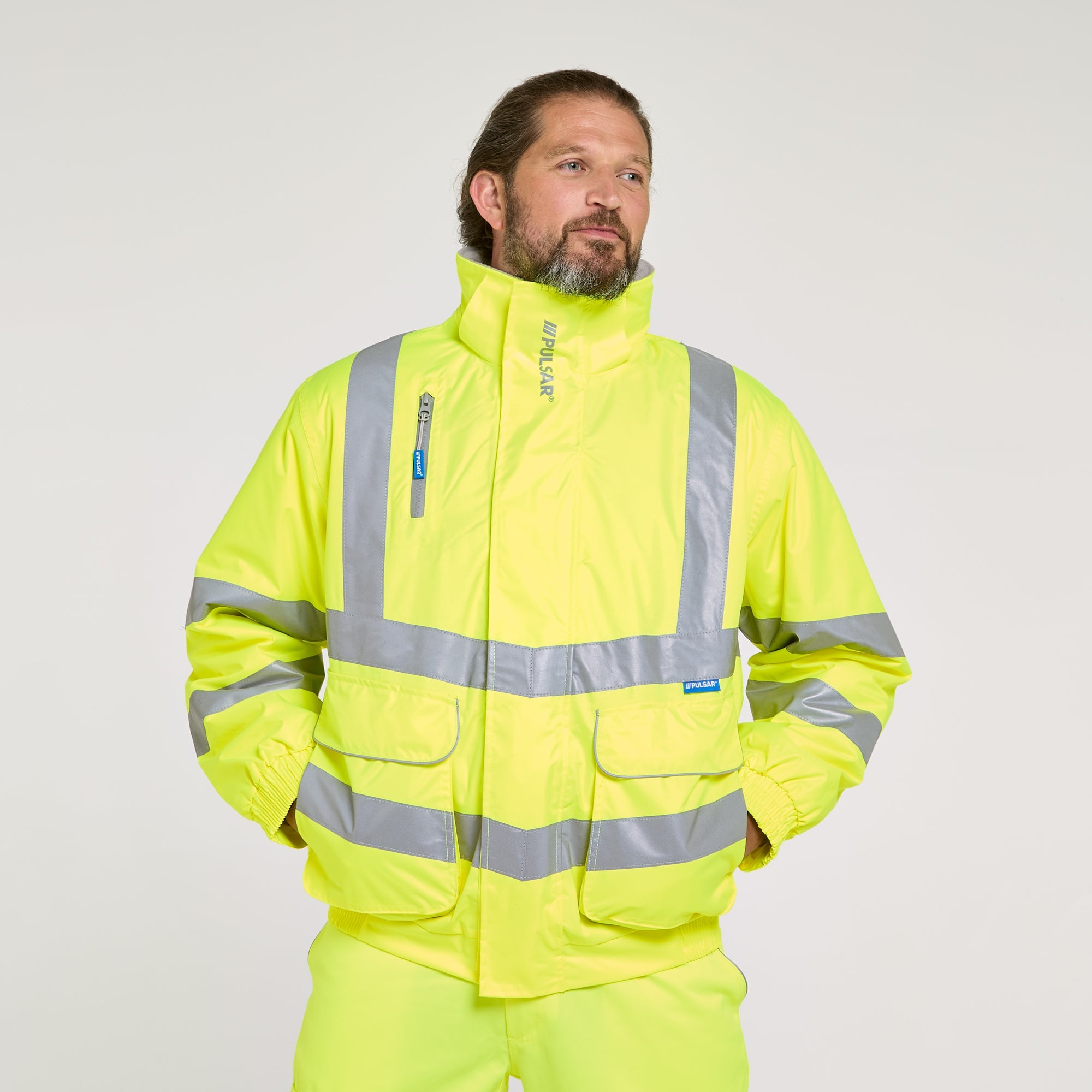 Pulsar Padded Bomber Jacket Yellow - Recycled Content