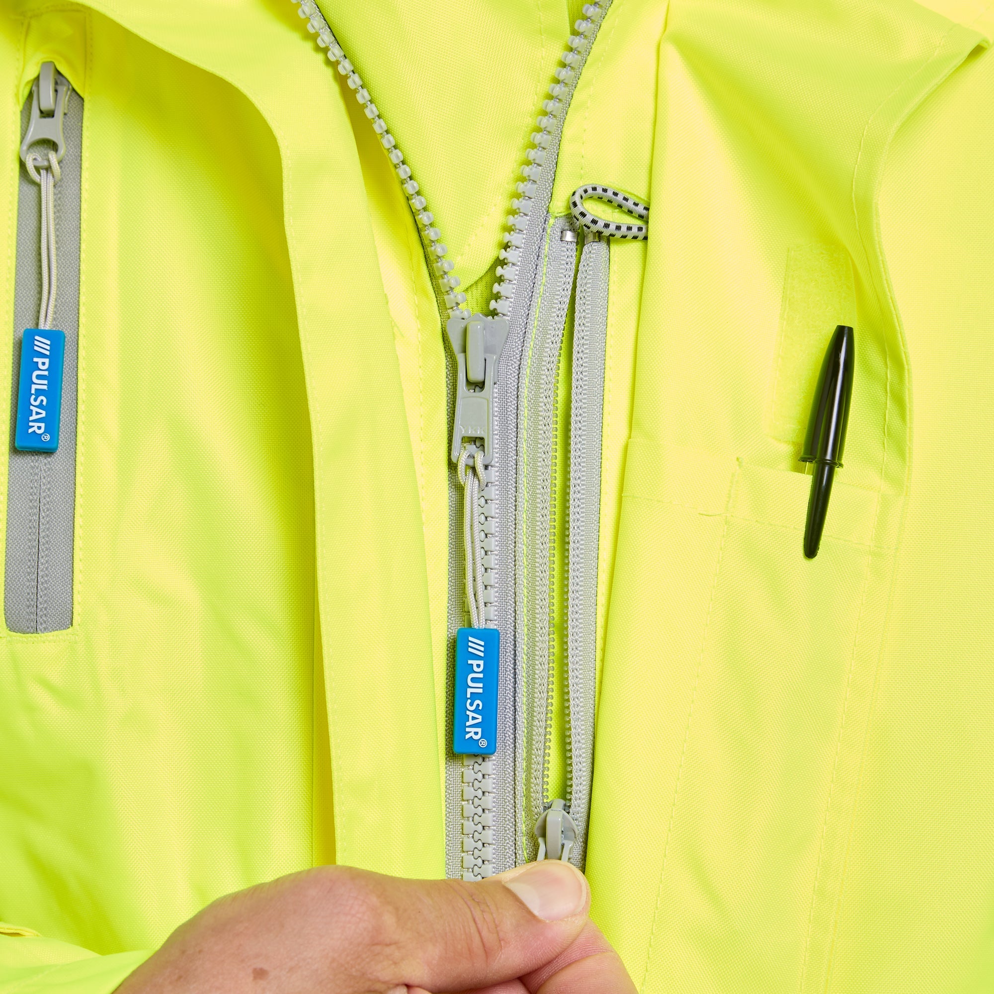 Pulsar Mesh Lined Storm Coat Yellow - Recycled Content