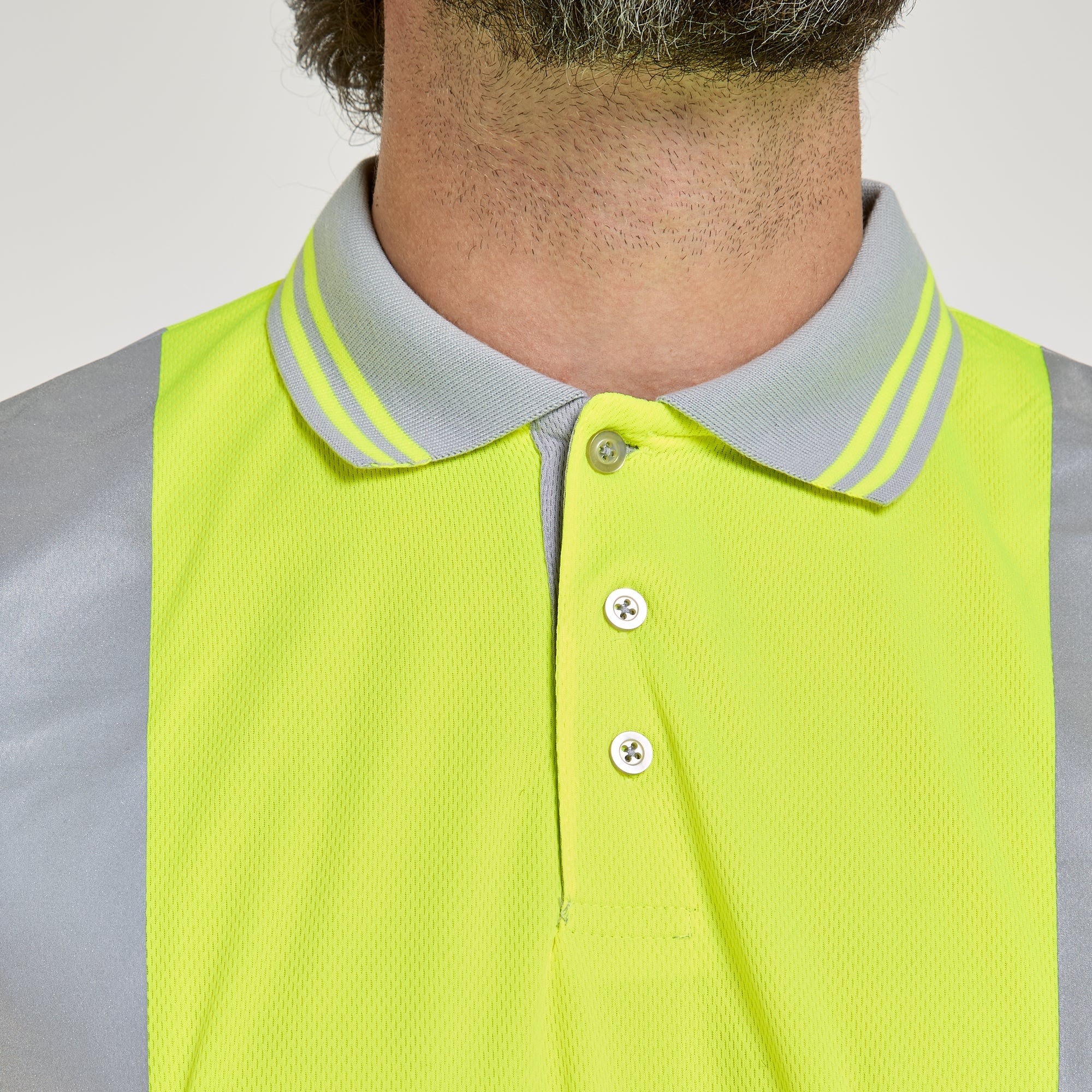 Long Sleeve Polo Shirt Yellow - Recycled Content