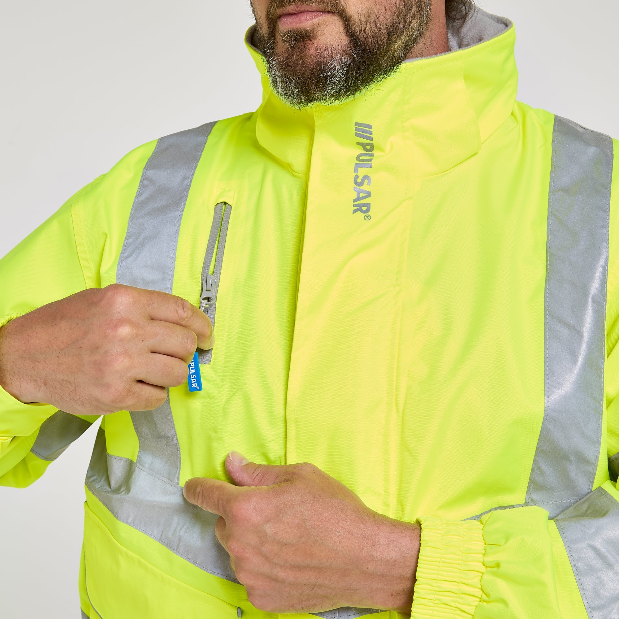 Pulsar Mesh Lined Bomber Jacket Yellow - Recycled Content