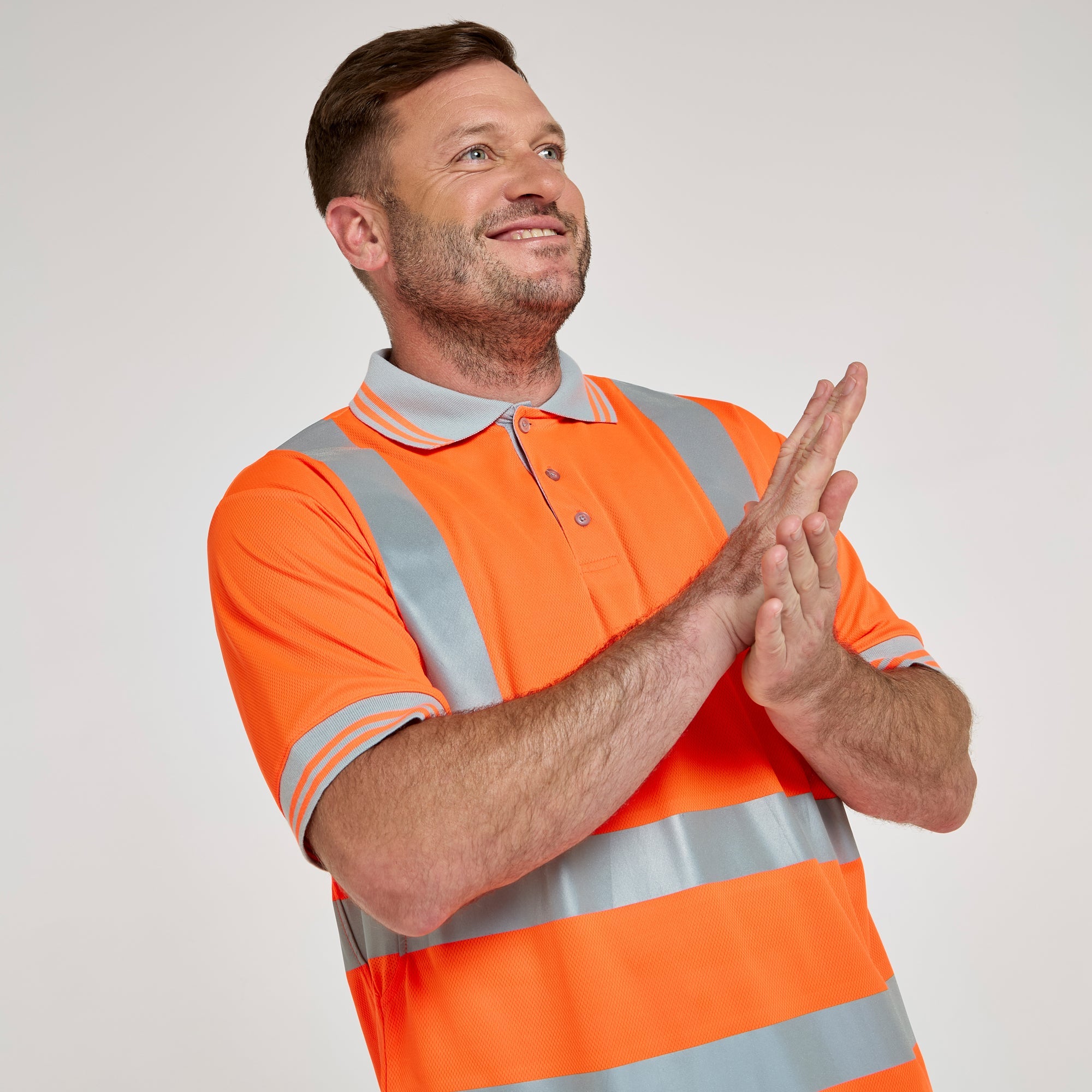 Pulsar Short Sleeve Polo Shirt Orange - Recycled Content