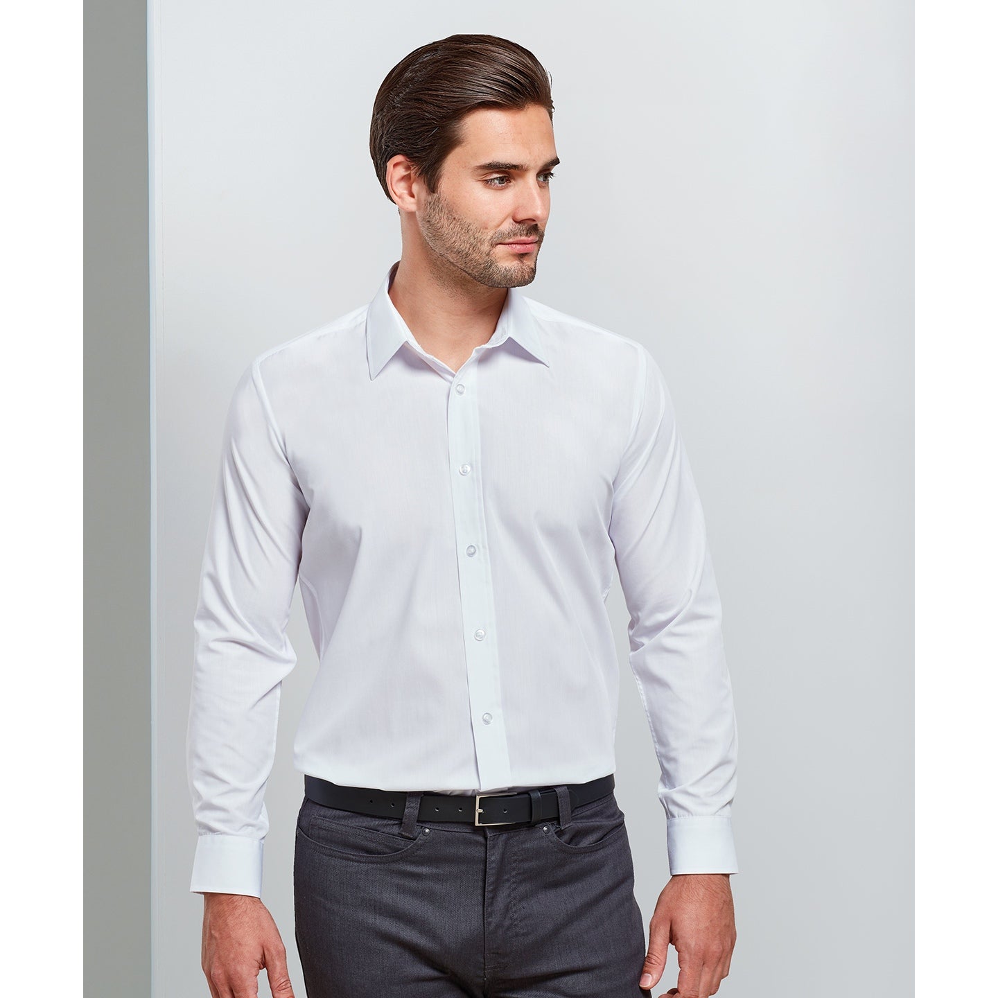 Premier Poplin Fitted Long Sleeve Shirt