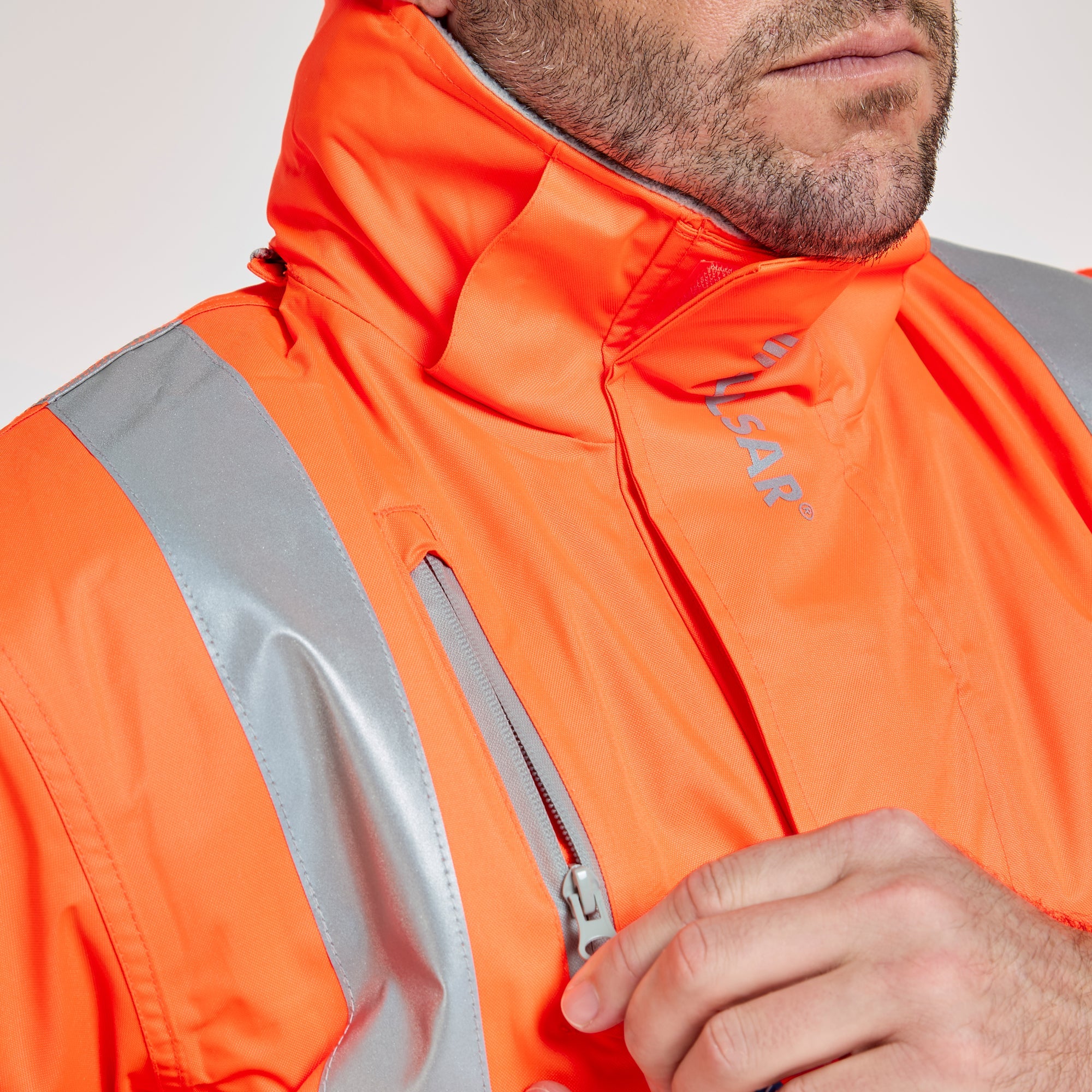 Pulsar Padded Bomber Jacket Orange - Recycled Content