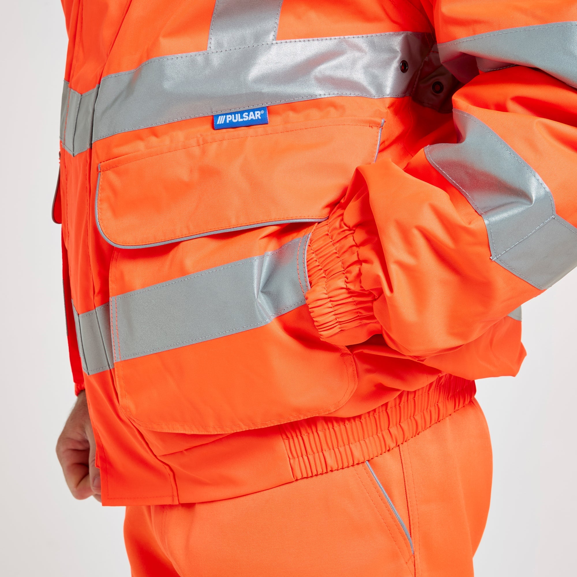 Pulsar Padded Bomber Jacket Orange - Recycled Content