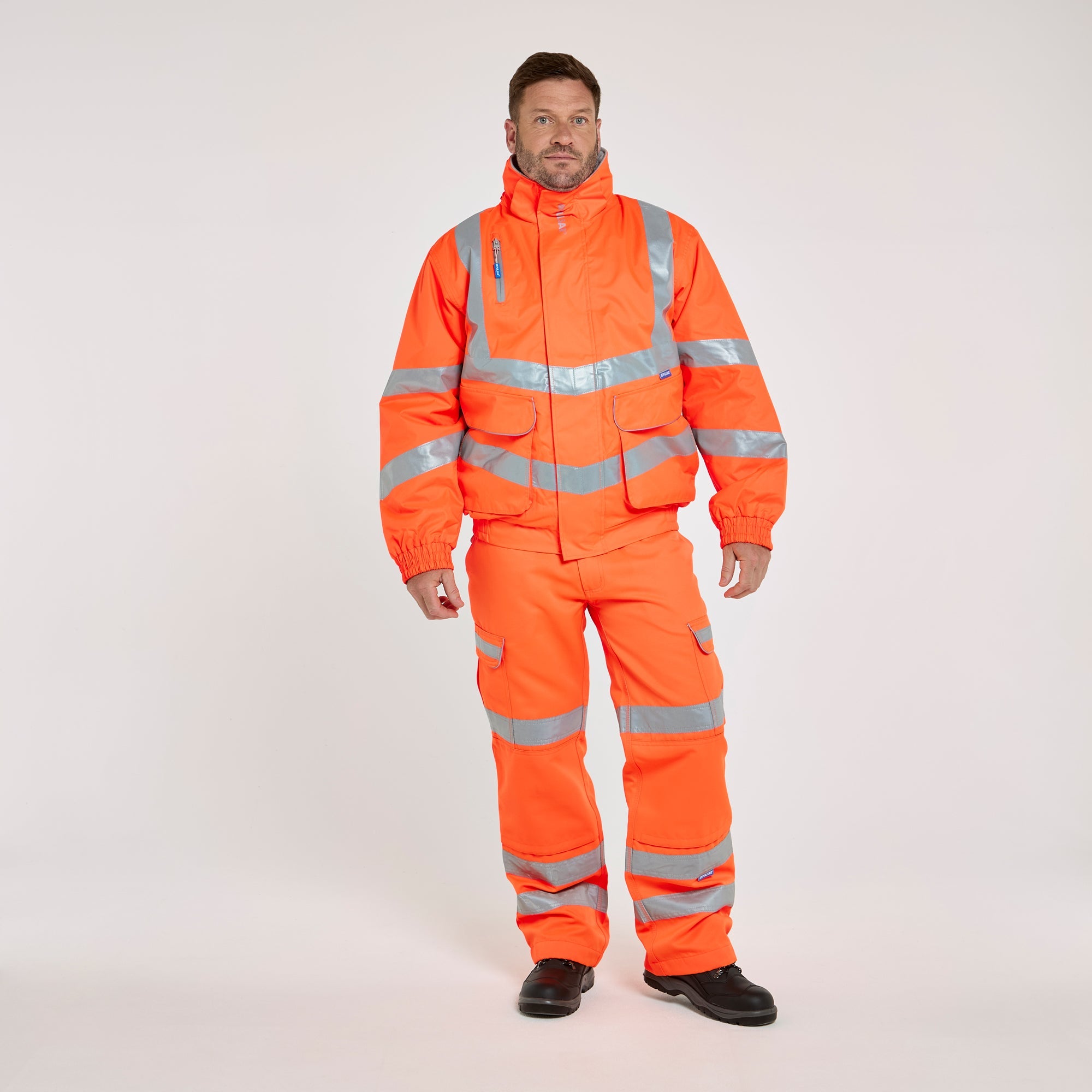 Pulsar Padded Bomber Jacket Orange - Recycled Content