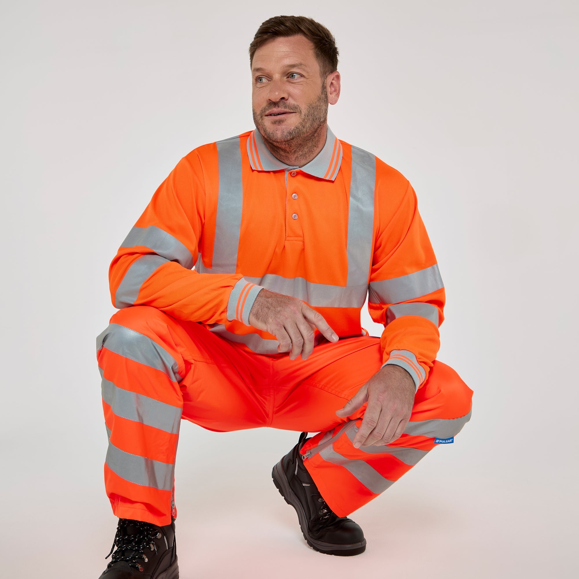 Pulsar Waterproof Overtrousers Orange - Recycled Content