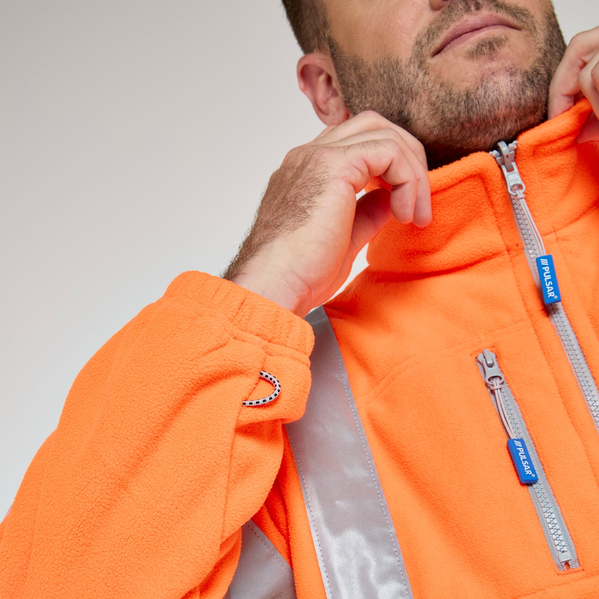 Interactive Polar Fleece Jacket Orange Recycled Content