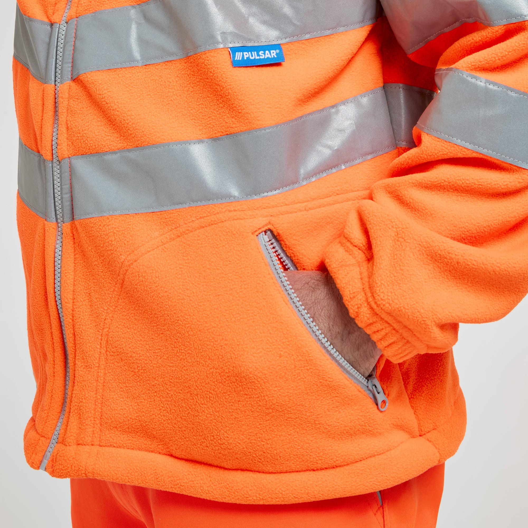 Interactive Polar Fleece Jacket Orange Recycled Content