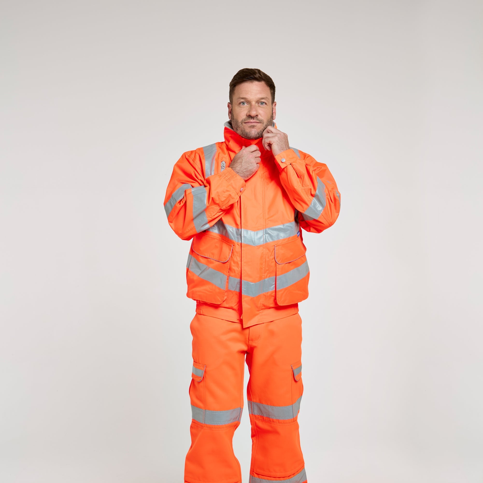 Pulsar Mesh Lined Bomber Jacket Orange - Recycled Content
