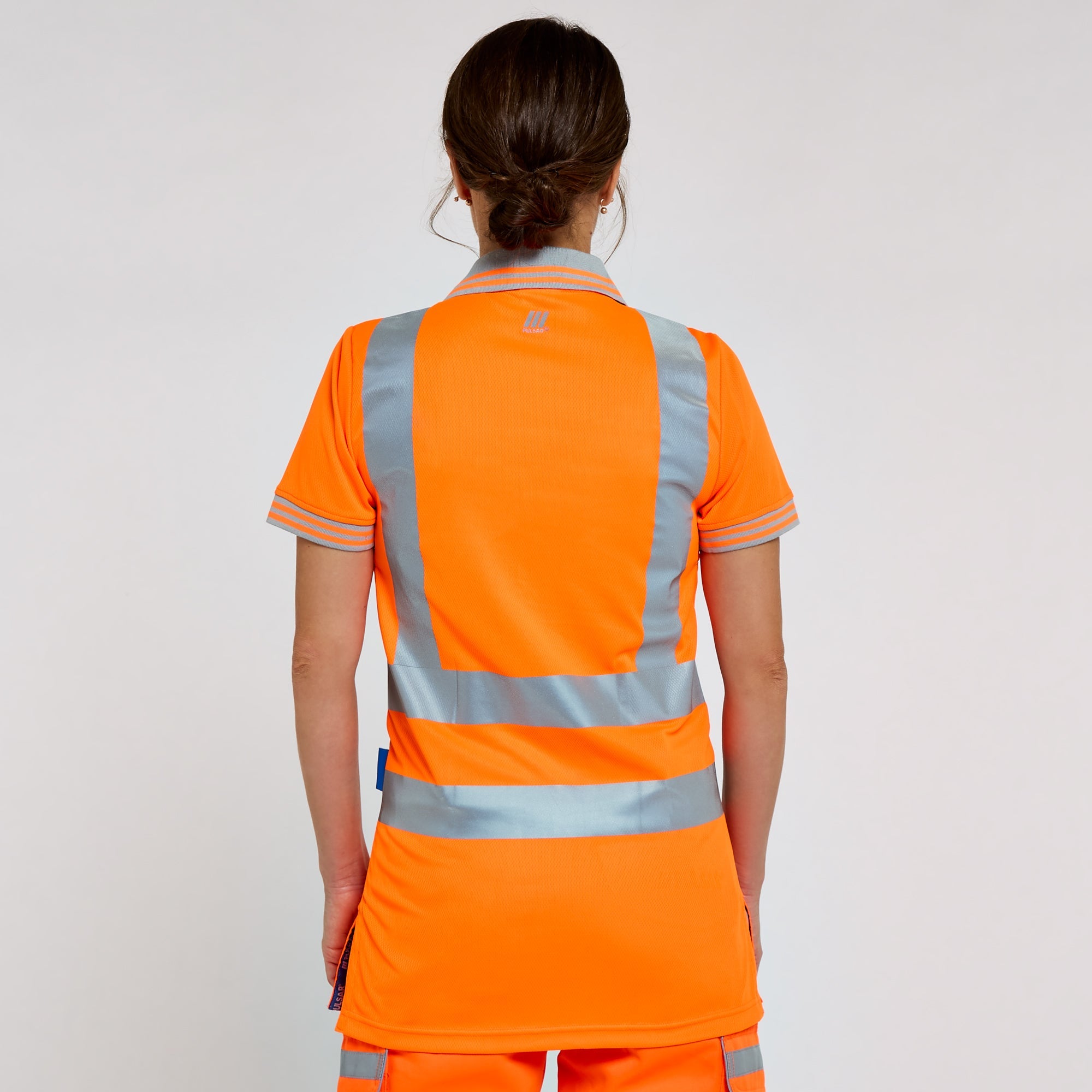 Pulsar Women's Short Sleeve Polo Shirt Orange - Recycled Content