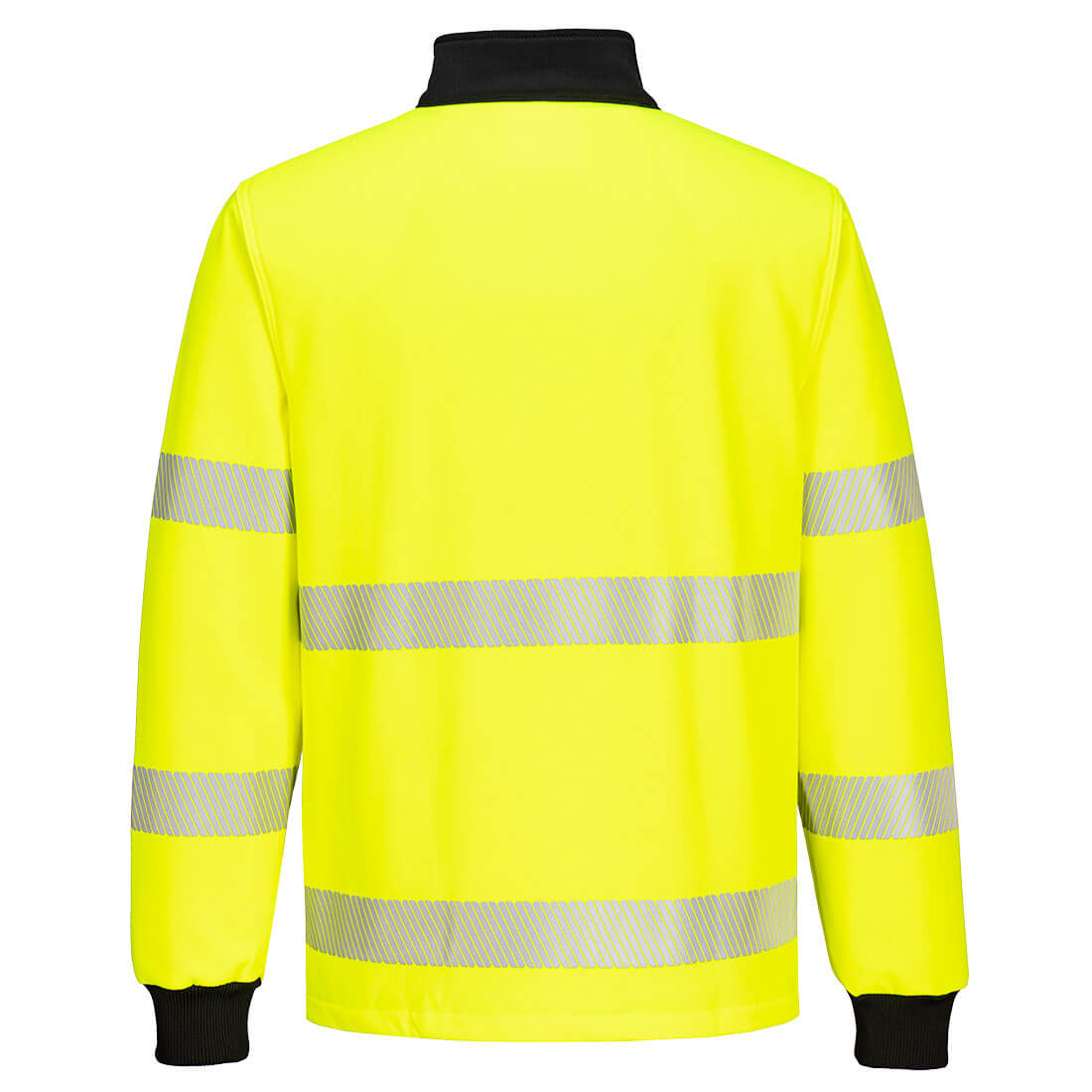 Portwest PW3 Hi-Vis 1/4 Zip Sweatshirt #colour_yellow-black