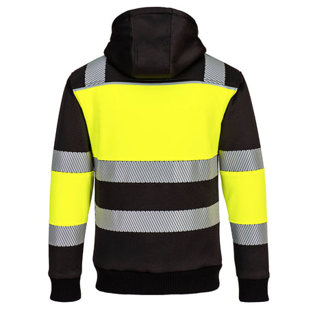 Portwest PW3 Zipped Class 1 Winter Hoodie #colour_yellow-black