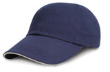 Result Headwear Junior Low-Profile Heavy Brushed Cotton Cap With Sandwich Peak