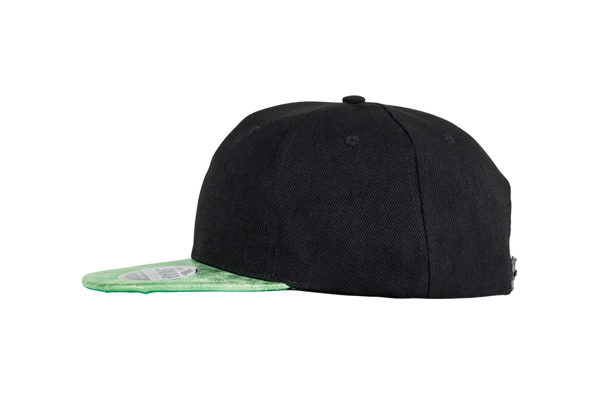 Result Headwear Bronx Glitter Flat Peak Snapback Cap