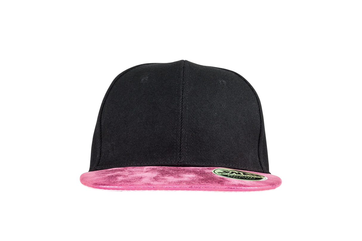 Result Headwear Bronx Glitter Flat Peak Snapback Cap