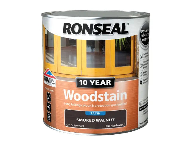 Ronseal 10 Year Woodstain Smoked Walnut 750ml