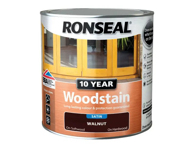 Ronseal 10 Year Woodstain Walnut 750ml