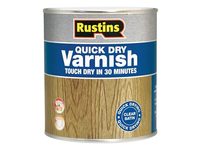Rustins Quick Dry Varnish Satin Walnut 500ml