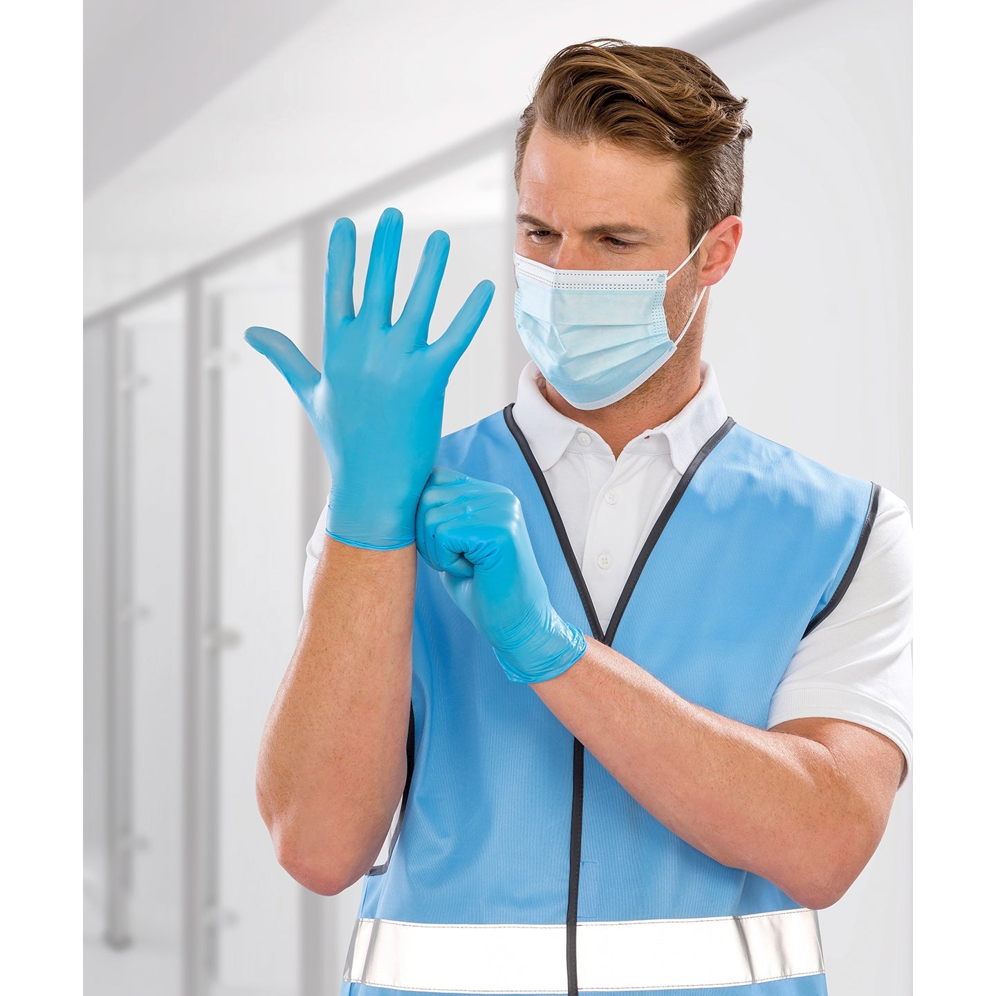 Result Essential Hygiene Ppe Synthetic Protective Gloves (Pack Of 100)