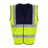 Prortx High Visibility Waistcoat - HV Yellow/Navy