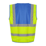 Prortx High Visibility Waistcoat - HV Yellow/Royal Blue