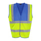 Prortx High Visibility Waistcoat - HV Yellow/Royal Blue