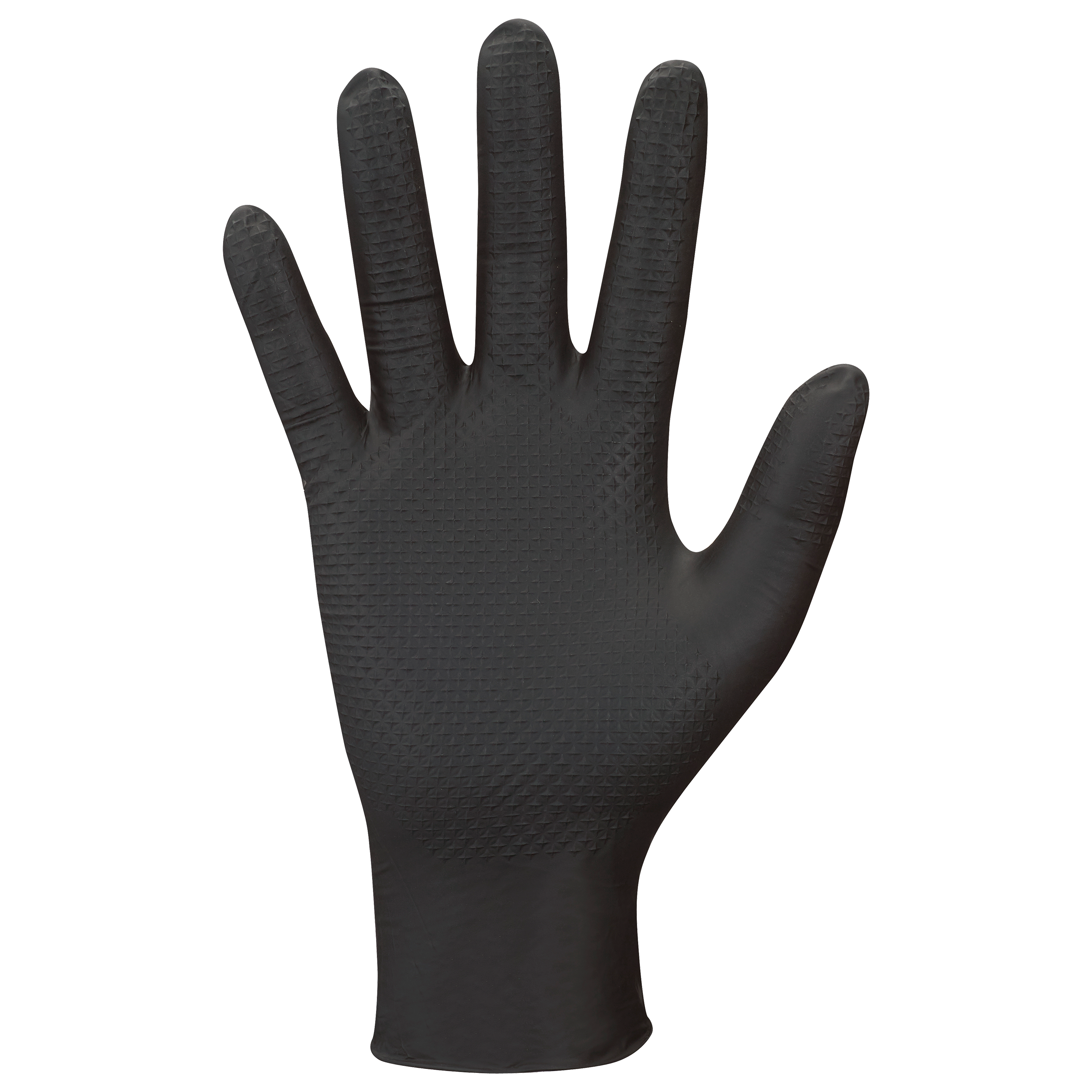 Showa 709B Black Diamond Grip Nitrile Disposable Gloves Size L
