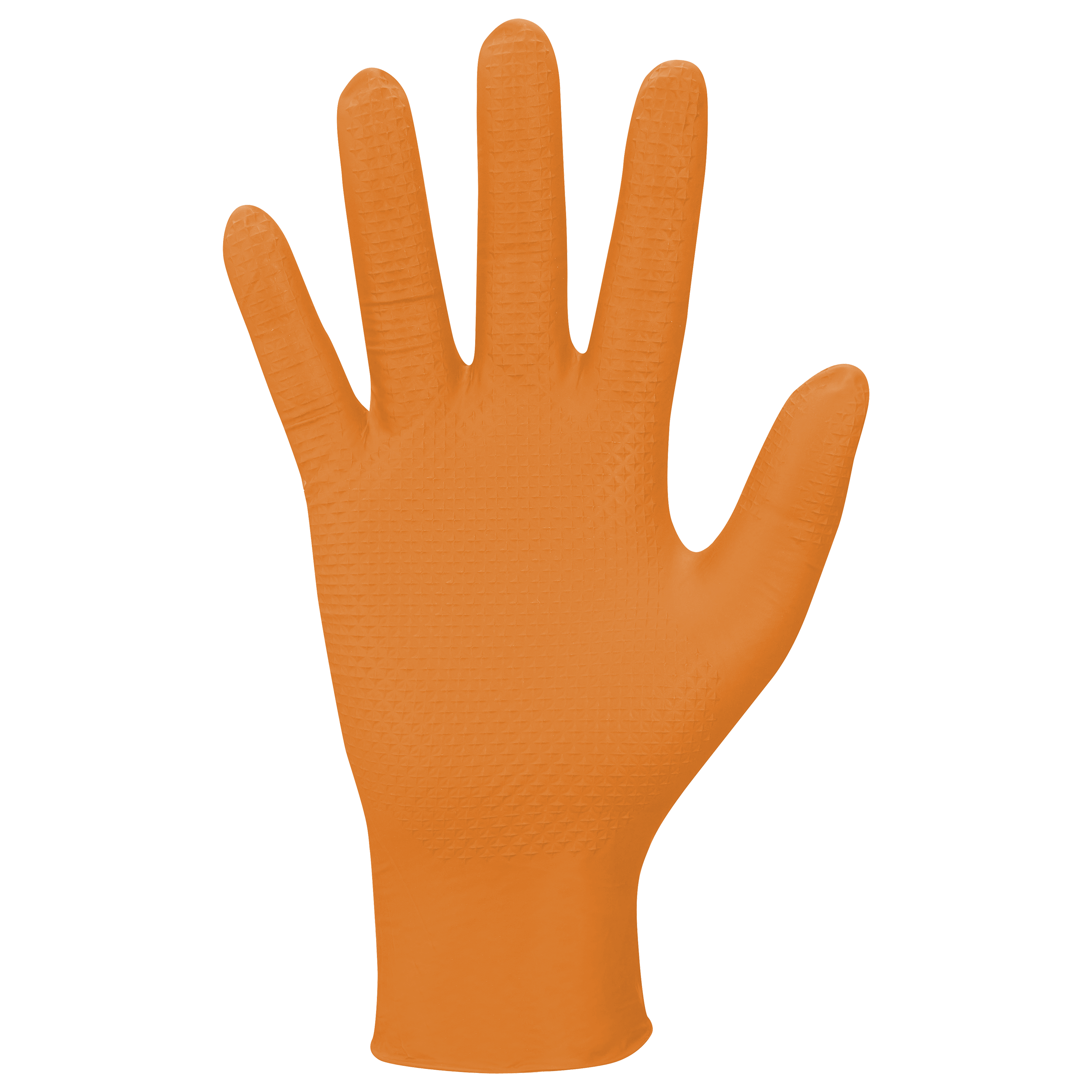 Showa 709HVO Orange Diamond Grip Nitrile Disposable Gloves Size L