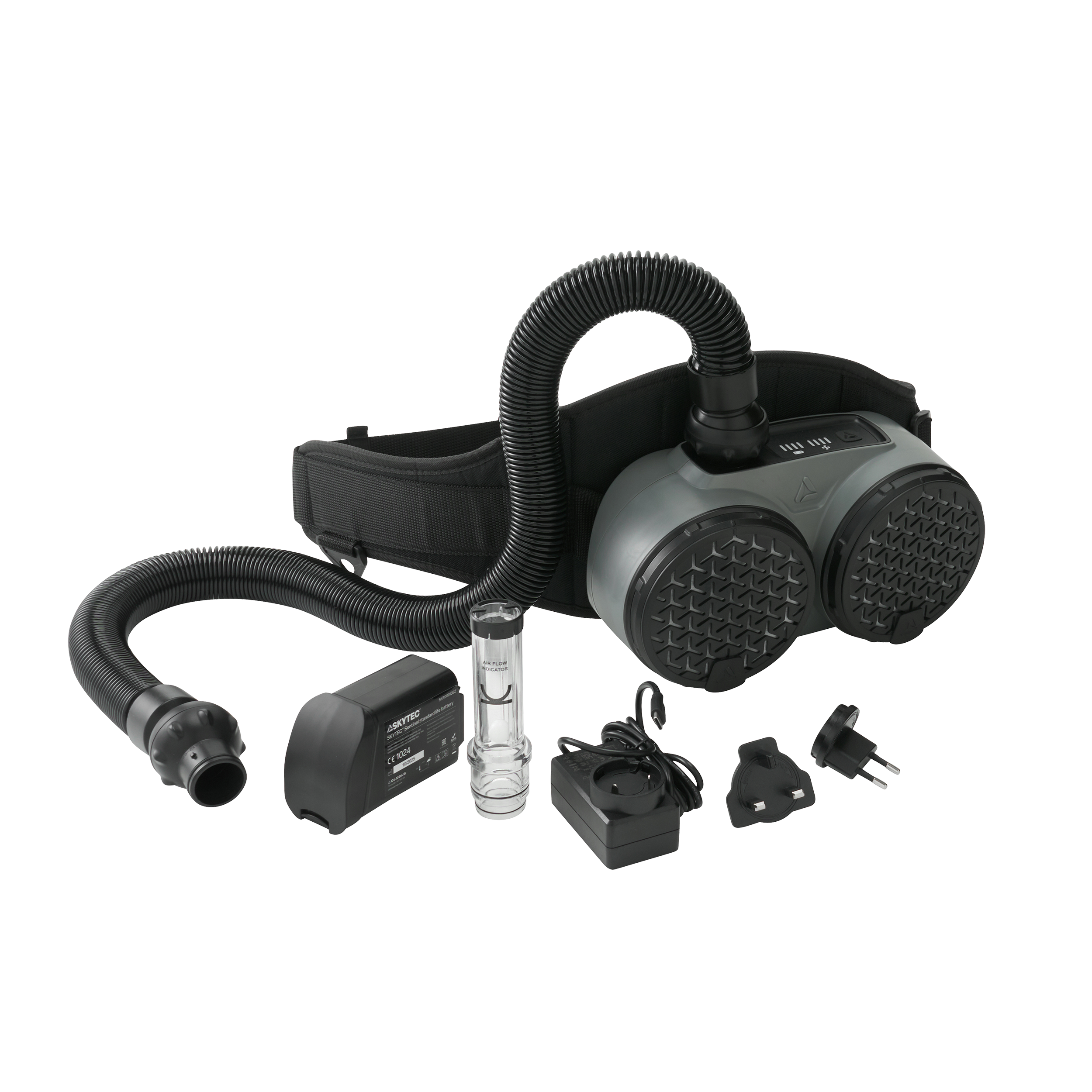 Skytec Sentinel PAPR Starter Kit – Powered Air Respirator with Blower, Battery, Charger & Hose