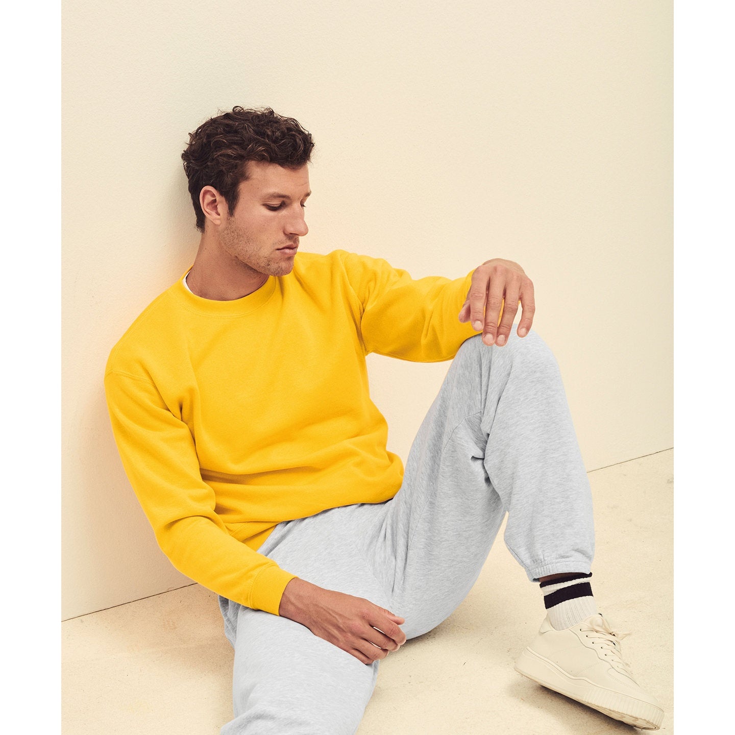 Fruit Of The Loom Classic 80/20 Set-In Sweatshirt- Natural