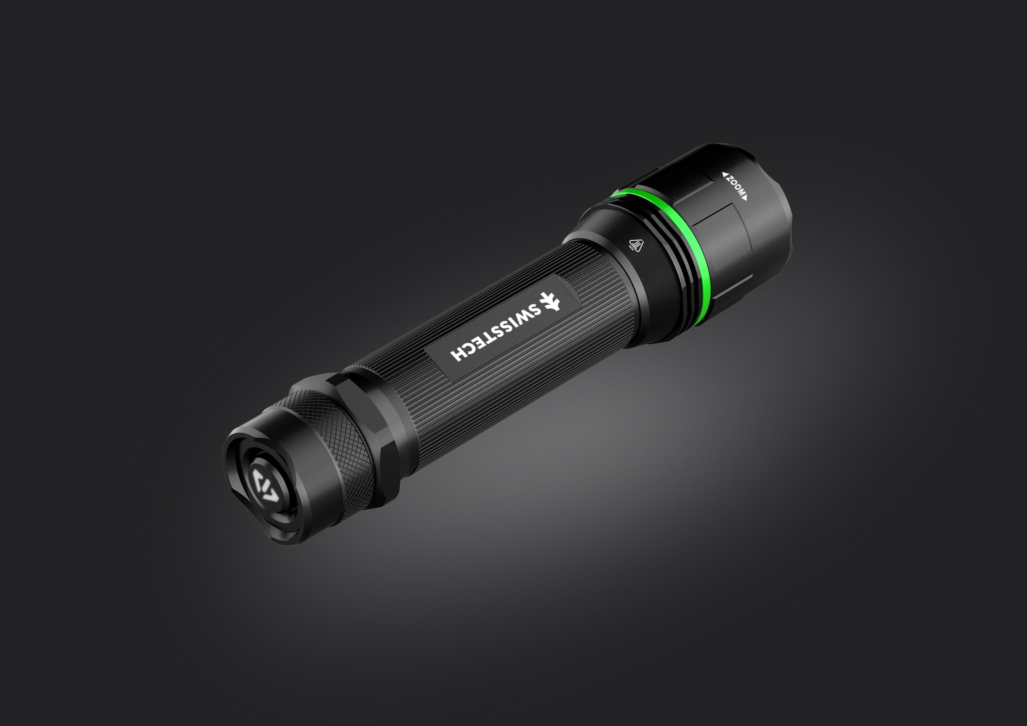 Scruffs Swiss-Tech Rechargeable Focus LED Flashlight - USB Rechargeable Zoom Torch - 18650 & 3 x AAA Compatible