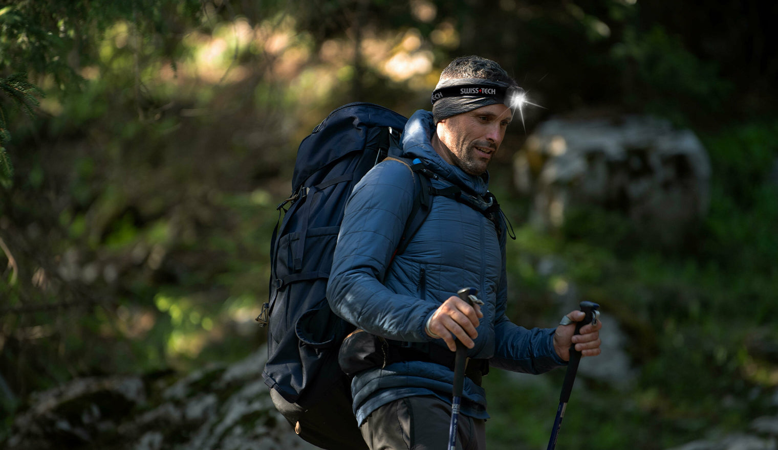 Scruffs Swiss-Tech Rechargeable LED Headlamp -  250 Lumens - USB Rechargeable Head Torch