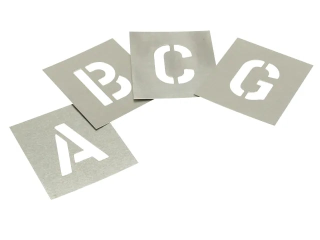 Stencils Set of Zinc Stencils - Letters 2.1/2in