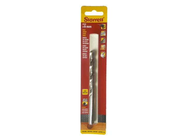 Starrett HSS Split Point Drill Bit 9.0 x 125mm