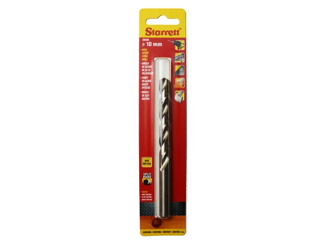 Starrett HSS Split Point Drill Bit 10.0 x 133mm