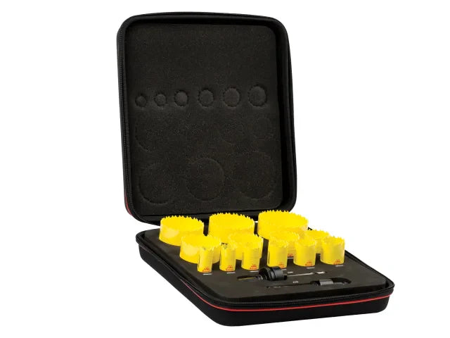 Starrett KDC13021 Deep Cut Bi-Metal Universal Holesaw Kit, 15 Piece
