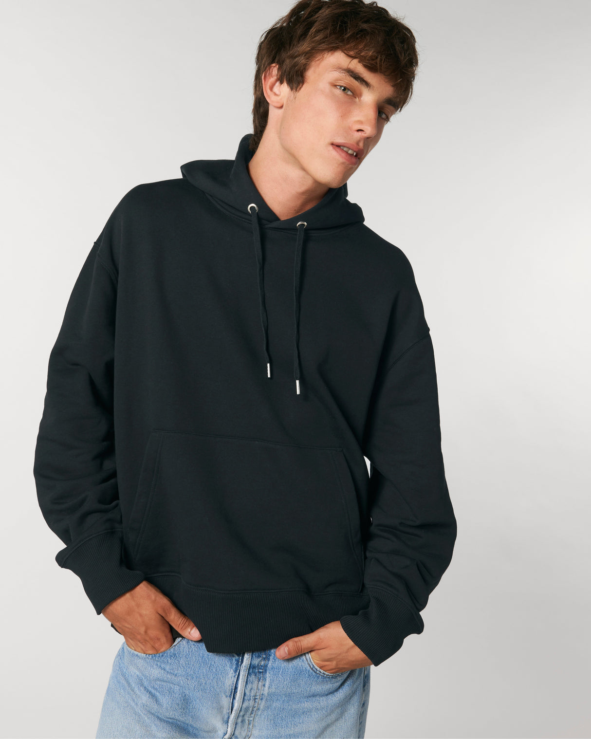 Stanley/Stella Slammer Oversized Brushed Sweatshirt (Stsu856) - Black