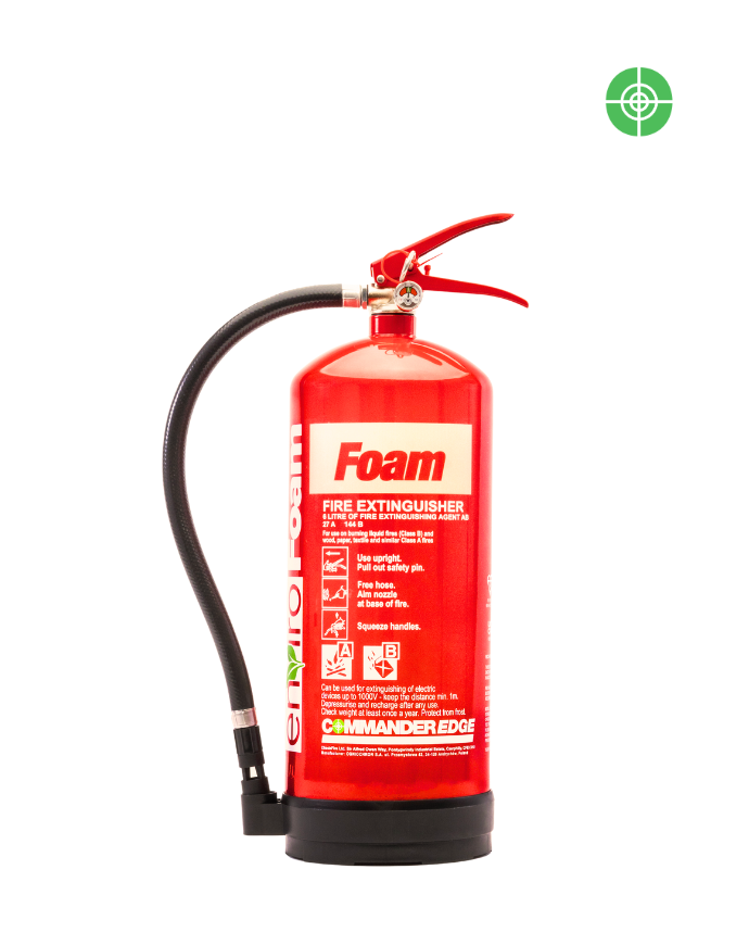 CommanderEDGE 6ltr enviroFoam Fluorine Free Foam Fire Extinguisher