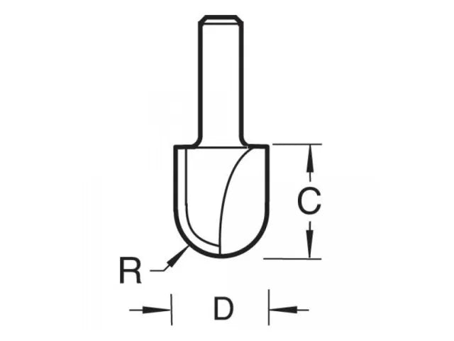 Trend 13/30 x 1/2 TCT Radius Cutter 12.7mm Radius