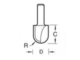 Trend 13/3 x 1/4 TCT Radius Cutter 10.0mm Radius