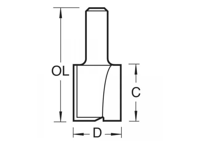Trend 4/6 x 1/2 TCT Two Flute Cutter 20.0 x 25mm