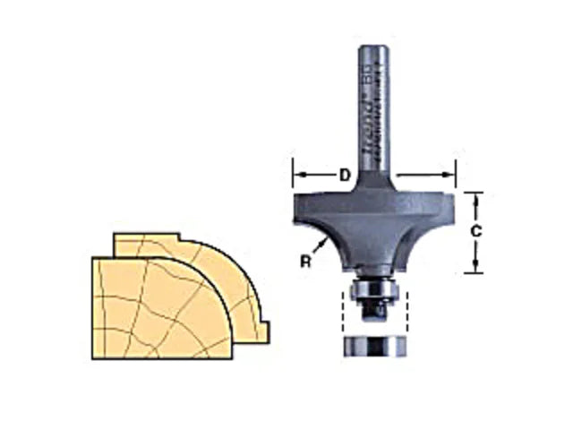 Trend 46/160 x 1/2 TCT Bearing Guided Ovolo & Round Over 16mm Radius