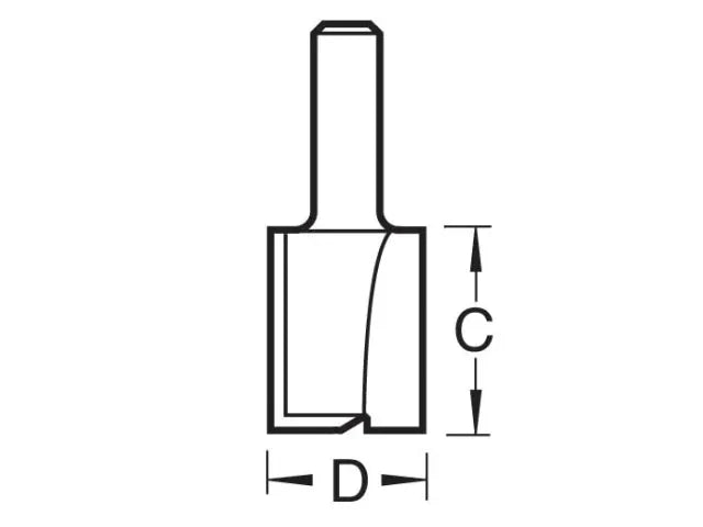Trend C019 x 1/4 TCT Two Flute Cutter 12.0 x 19.1mm