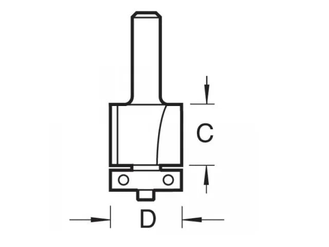 Trend C115 x 1/4 TCT 90° Bearing Guided Trimmer Cutter 9.5 x 12.7mm