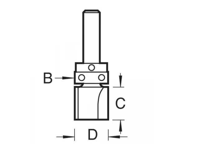Trend C121B x 1/4 TC Bearing Guided Template Profile Cutter 12.7mm x 9.5mm