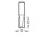 Trend TR12 x 1/4 TCT Two Flute Cutter Long Shank 12 x 19mm