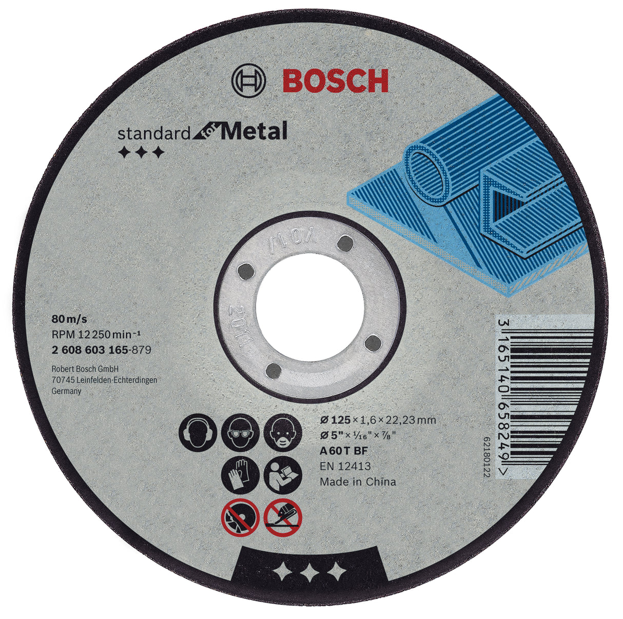 Bosch Professional Expert Metal Straight Cutting Disc A 30 R BF - 100mm x 16.00mm x 2.5mm