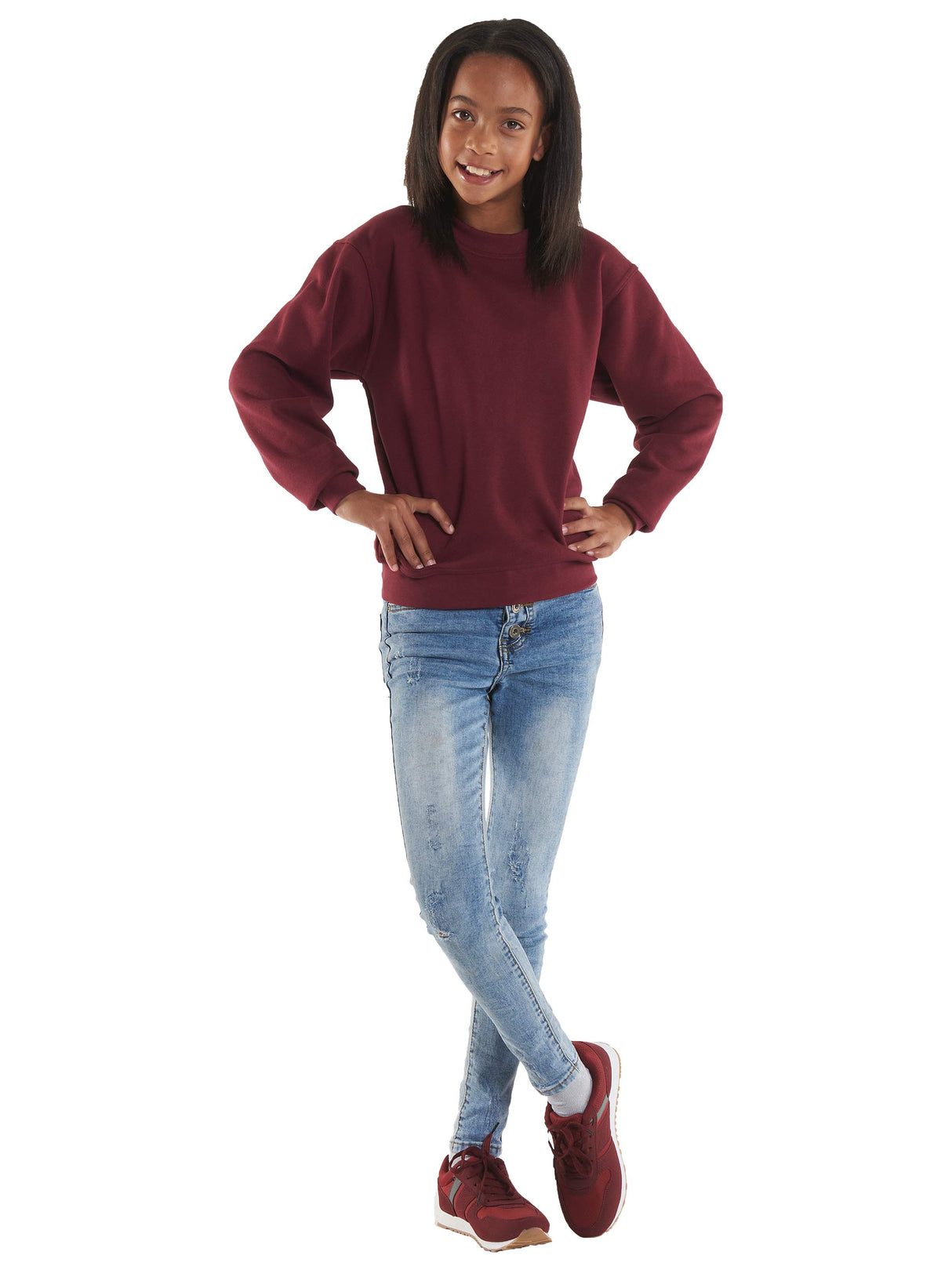 Uneek The UX Sweatshirt Maroon