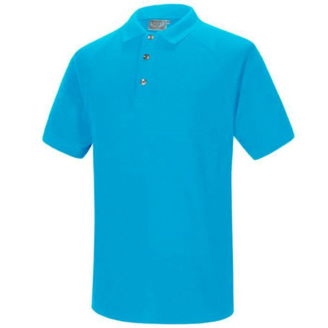 Future Garments Aqua Pique Knit Polo Shirt